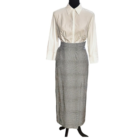 Mark Shale Dresses & Skirts - Mark Shale Vintage  Black and White Houndstooth Pencil Skirt Women's Size 6